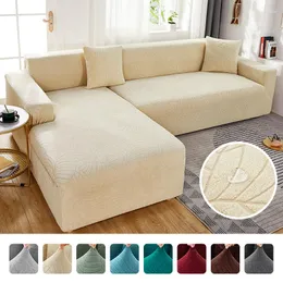 Chair Covers Waterproof Jacquard Sofa 1/2/3/4 Seats Solid Couch Cover L Shaped Protector Bench