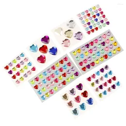 Storage Bottles 8 Sheets Gemstones Nails Imitation Crystal Paste Rhinestone Sticker Acrylic Child