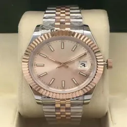 Mens Designer Watch Rose Gold Automatic Mechanical Male Wristwatch Classic عالية الجودة جودة الرجال 41 ملم الساعات التقويمية ST272B