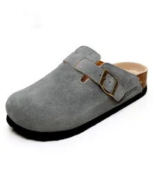 Summer Mens Closed Toe Slippers Suede Leather s Sandals For Men Women Garden Slides Unisex Big Size 35-466222835