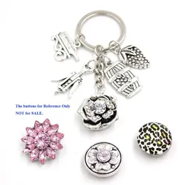 New Arrival DIY Interchangeable 18mm Snap Jewelry Wine Key Chain Snap Button Keychain Handbag Charm Key Ring Wine Lover Gifts for 267P