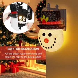 Decorative Objects Figurines 2023 Snowman Porch Light Covers Decor Wall Lamp Lampshade Fits Outdoor Christmas Cover 230923
