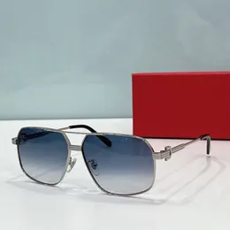 Silver/Blue Dame Pilot Sunglasses Sunnies Gafas de sol męskie okulary przeciwsłoneczne Occhialia da sole Uv400 Ochrona okulary