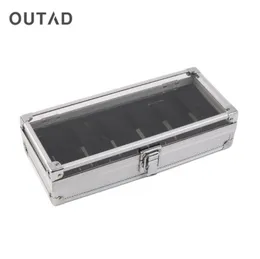 OUTAD Fashion 6 Grid Slots Watches Display Storage Square Box Case Aluminium Watches Boxes Jewelry Decoration Case Gift8068813
