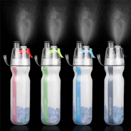 Water Bottles Bicycle sports Water Bottles Insulated Mist Spray Water Bottle Double layer Ice Cold Bottle Sports Outdoor Drinking kettle 230923