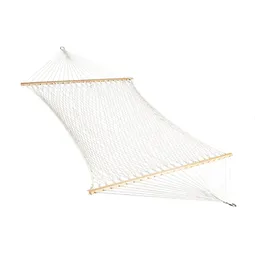 Hammocks BH-410 Cotton Rope Hammock W/ Spreader Bars Durable and Strong 11 Lb 80.00 X 60.00 X 5.25 Inches 230923