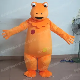 Halloween Orange Dinosaur Mascot Costume Högkvalitativ tecknad temakaraktär Karneval Vuxna storlek Jul födelsedagsfest fancy outfit