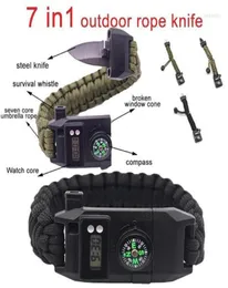 Outdoor Gadgets 7 In 1 Multifunctional Survival Equipment Escape Bracelet Camping Tool1018671