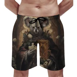 Men's Shorts Koala Board Summer Gothic Mystic Running Short Pants Male Fast Dry Casual Design Oversize Swim Trunks