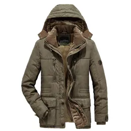 Herren Daunen Parkas Dicke Warme Graben Winter Parka Männer Fleece Mit Kapuze Jacke Mantel Military Cargo Jacken Plus Größe Samt 230923