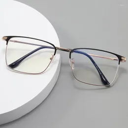Sonnenbrille Männer Titan Blau Licht Blockieren Gläser Männliche Unternehmen Große Breite Myopie Lesen Brillen Rahmen Können Benutzerdefinierte Rezept Objektiv