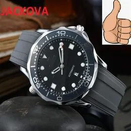 Negro Azul Gris Caucho Silicona Cuarzo Cronómetro Relojes 42 mm Fecha grande Presidente Popular clásico de gama alta Hombres Militar Impermeable 274R