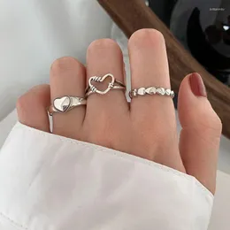 Wedding Rings Love Heart Collection Cutout No Color Loss Adjustable Jewelry Women's Party Accessories Cute Girls Gifts