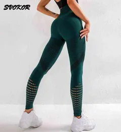 SVOKOR Seamless Leggings Women Stretchy Tight Push Up Sports Pants Tummy Control Yoga Pants Sport Fitness Gym Leggings H12216586137