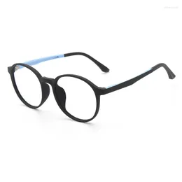 Sonnenbrille für Teenager, blaues Licht blockierende Brille, runde verschreibungspflichtige optische Gläser, anpassbar, UV400, flacher Rahmen, TR90
