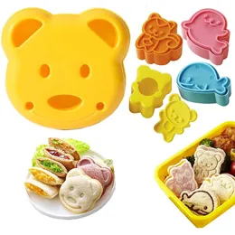 Bakning Mögel Sand Cutter Mini Cartoon Bear Squirrel Sea Dog Bread Knife Seer for Kids Bento Lunch Mold 230923