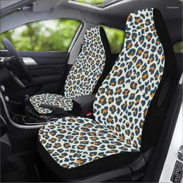 Autositzbezüge, weißer Leopardenmuster, gelber Bezug, Zubehör, Tierfrauen vorne