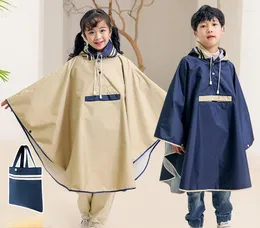 Rain Coats Raincoat Poncho School Bag Senior Korean Primary Children Jade Electric