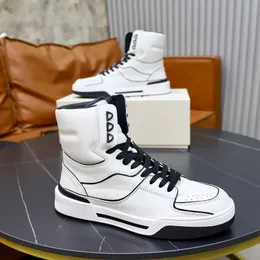 Mens Top Calfskin nappa New Roma mid top sneakers leather made upper Luxe retro High Top sneakers scarpe uomo lusso