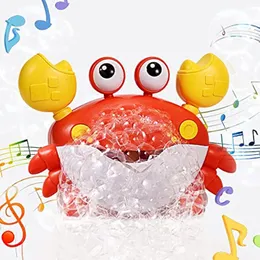 Игрушки для ванны Краб с пузырьковой ванночкой для ванны Выдувает пузыри и играет песни Петь вместе Машина для создания пузырей для ванны Детские игрушки для ванной для малышей 230923