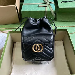 10A TOP Quality Designer Mini Bucket 20cm 746433 Lady Shoulder Genuine Leather Crossbody Bag with Box G024