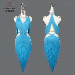 Stage Wear Latin Dance Dress Sex Women's Ball Fringed Skirt Professional Outdoor Party Clothes Girls Practice Line Suit Prom Samba
