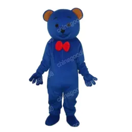 Costume da mascotte orso blu ad alte prestazioni Vestito da festa di Halloween di alta qualità Vestito da personaggio dei cartoni animati Vestito da carnevale unisex