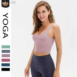 Desginer Al Yoga Tank Top New Nude Fit High Elasticity Fitness Bra Running Shockproof Sports Bra's Women's Chest Pad Aloo