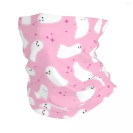 Scarves Pink Ghost Pattern Bandana Neck Gaiter Printed Face Scarf Multi-use Headband Fishing Unisex Adult Windproof