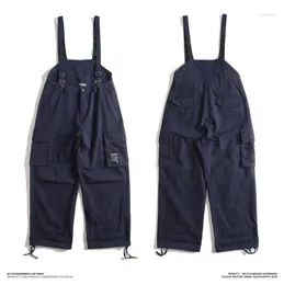Męskie spodnie wielofunkcyjne w stylu safari w stylu safari kombinezon menu Hip Hop Streetwear Dargo Prace Casual Loose Lose Suspender Tosit
