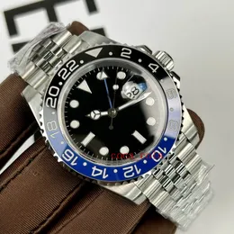 Um novíssimo II BATMAN Jubileu Azul 40mm Relógio 126710 modelo 3285 Movimento Automático À Prova D 'Água Relógio Masculino Moda