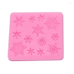 Baking Moulds 3D Snowflake Fondant Mold Decorating Cake Craft Sugar Chocolate Silicone Mould