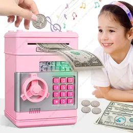 Kitchens Play Food ATM Piggy Bank for Boys Girls Mini Coin Money Saving Box with Password Kids Safe Jar With Auto Grab Bill Slot 230925