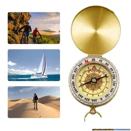 Outdoor Gadgets Portable Cam Hiking Compass High Quality Pure Clamshell Luminous Activities Pointing Guide Tools Drop Delivery Sports Dhl6J