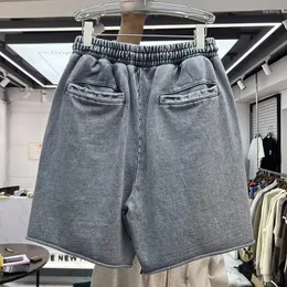 Herr t -skjortor topp version 1: 1 vintage tvättad gammal dragkammare elastisk midja shorts män kvinnor byxor hippie kläder