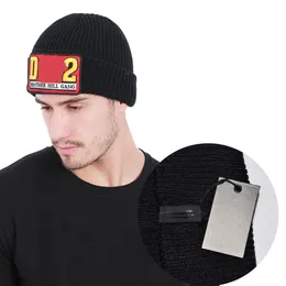 Högkvalitativ mössa designer klassisk mönster tryckt hatt vindtät vinterhat mössa kvalitet vinter unisex vindtät elastisk kvinna basker hatt motorhuv