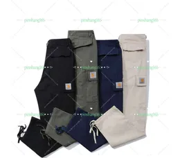 2683 Pantaloni da uomo North American High Street Brand Carhart Puro cotone a quadri a cinque punti Salopette multitasche Tempo libero design269ess