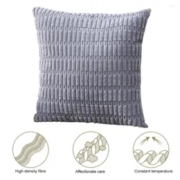 Pillow Solid Color Flannel Case Hidden Zipper Cover For Home Decor Bedside Sofa Decoration Thick