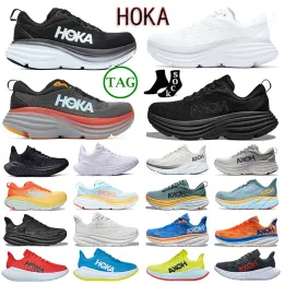 2023 Hoka hoka on cloud Bondi 8 Running Shoes Men Hokas womens Designer sneakers Triple black Goblin Blue Anthracite hiking shoe run outdoor Sports runner Trainers