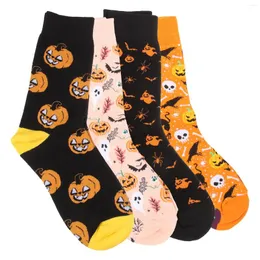 Women Socks 4 Par Girls Halloween Costumes Strumps Outfits Hög vanlig lår lång