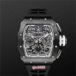 Mechanical Watch Data Luksusowe męskie zegarki Richamilles Szwajcarskie zegarek projektant Watch Y Leisure Milles Nowy chronograf RM1103 KU Obejmuje MOV MOV QXU1