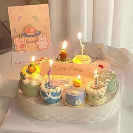 Mutfaklar Yemek Oyun Otomatik Dönen Tatlı Masası Döner Suşi Makinesi Mini Cupcakes Macarons Turntable Ekran Düğün Partisi Hediyesi 230925