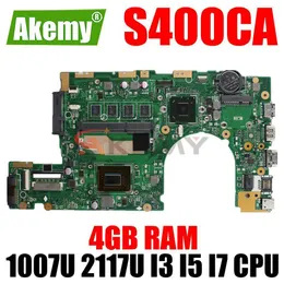 Moderbrädor S400CA Laptop Motherboard för ASUS S400C S500C S400 S500 S500CA Notebook Mainboard 1007U 2117U I3 I5 I7 CPU 4GB RAM 230925