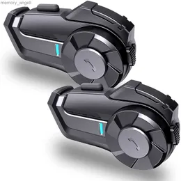 Walkie Talkie 2022 New Design Motorcycle Helmet Wireless Headset Intercom IP65防水インターホンコミュニケーションFMラジオHKD230925