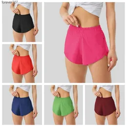 Yoga Outfits Lu Summer Track That 2.5-inch Hotty Hot Shorts Loose Breathable Quick Drying Sports Women's Yoga Pants Skirt Versatile Casual Side Pocket Gym Underwear