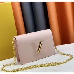 Luxury Womens Designer Bag Twist Belt Leather Louiseits Fashion Handbag Ladies Mini Shoulder Bag Viutonits Metal Chain Flap Crossbody Bag M68560 Hög kvalitet