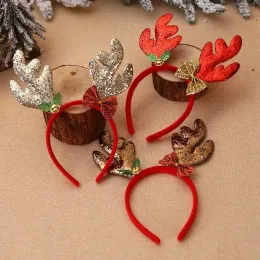 Jullekorationer pannband paljett snöflingor glitter ornament stora gevir form pannband party hjort horn huvudkläder leveranser 925