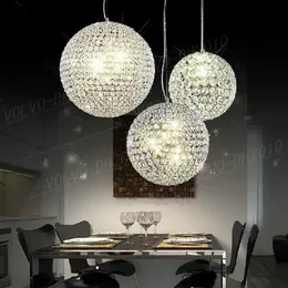 현대식 LED K9 Crystal Ball Pendant Lamps 샹들리에 램프 거실 조명 식당 바 창조적 인 구역 홈 비품 197p