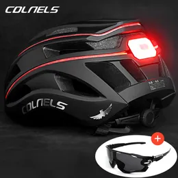 Cykelhjälmar Colnels Professional Helmet USB Laddning Sakljus med bar utomhus ridande sportväg racing cykel 230925