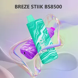 Novo vape descartável Breze stiik BS 8500 Puffs Vape descartável Puff apresenta E malha de cigarro E 17ml POD 2% 16 Favores Vapes Recarregável disponível Big Vapor Pen de vapor